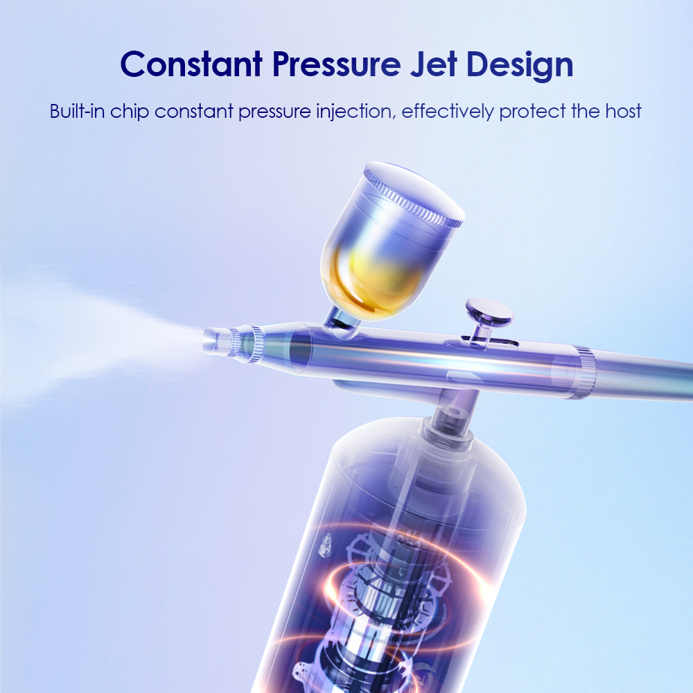 Portable Air Brush Kit Airbrush with Compressor Water Air injector Gun For Nails Art Paint Makeup Pastry Cake Nano Facial Spray