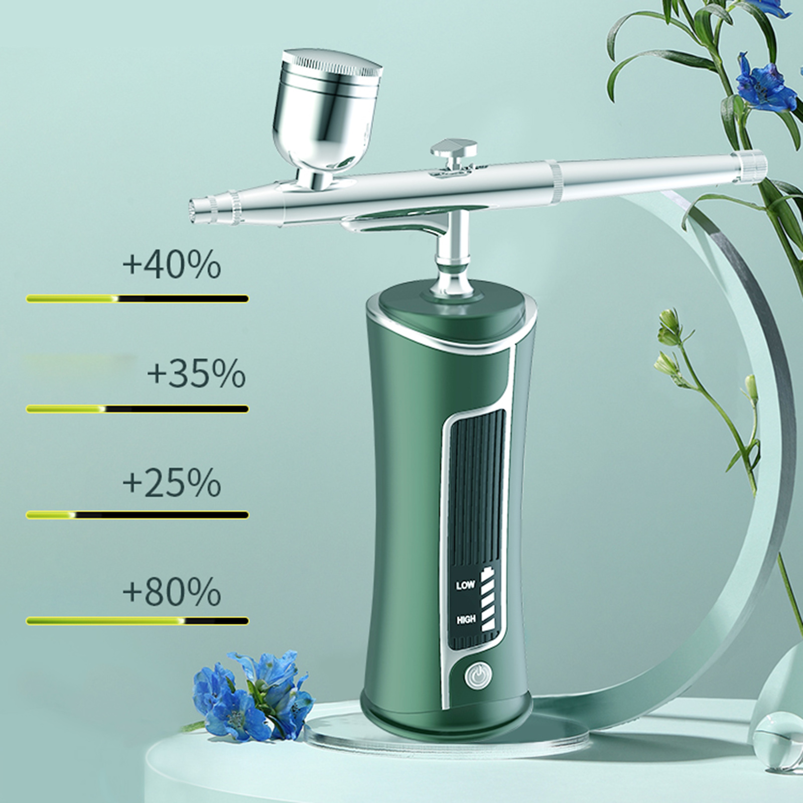 Action Airbrush Compressor Kit Makeup Face Nail Art Spray Cordless Paint Spray for Make-Up Cake Decoration Art Drawing Tool