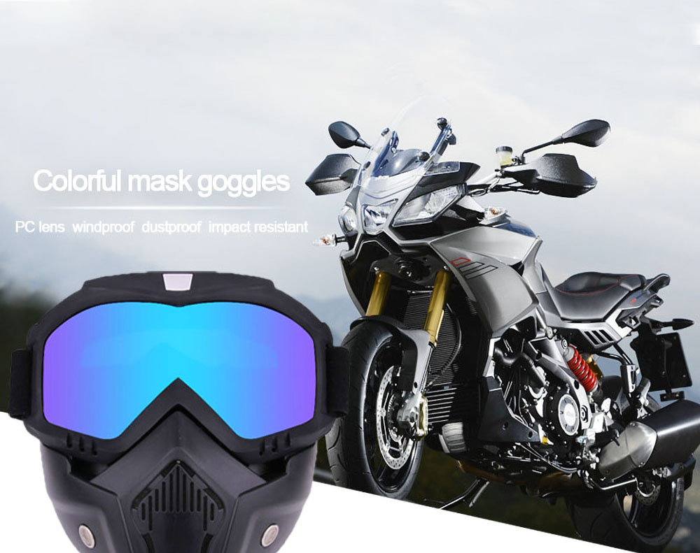 Motorcycle Shark Helmet Goggles Motocross Helmet Glasses Retro Windproof Open face Helmets Goggles Mask