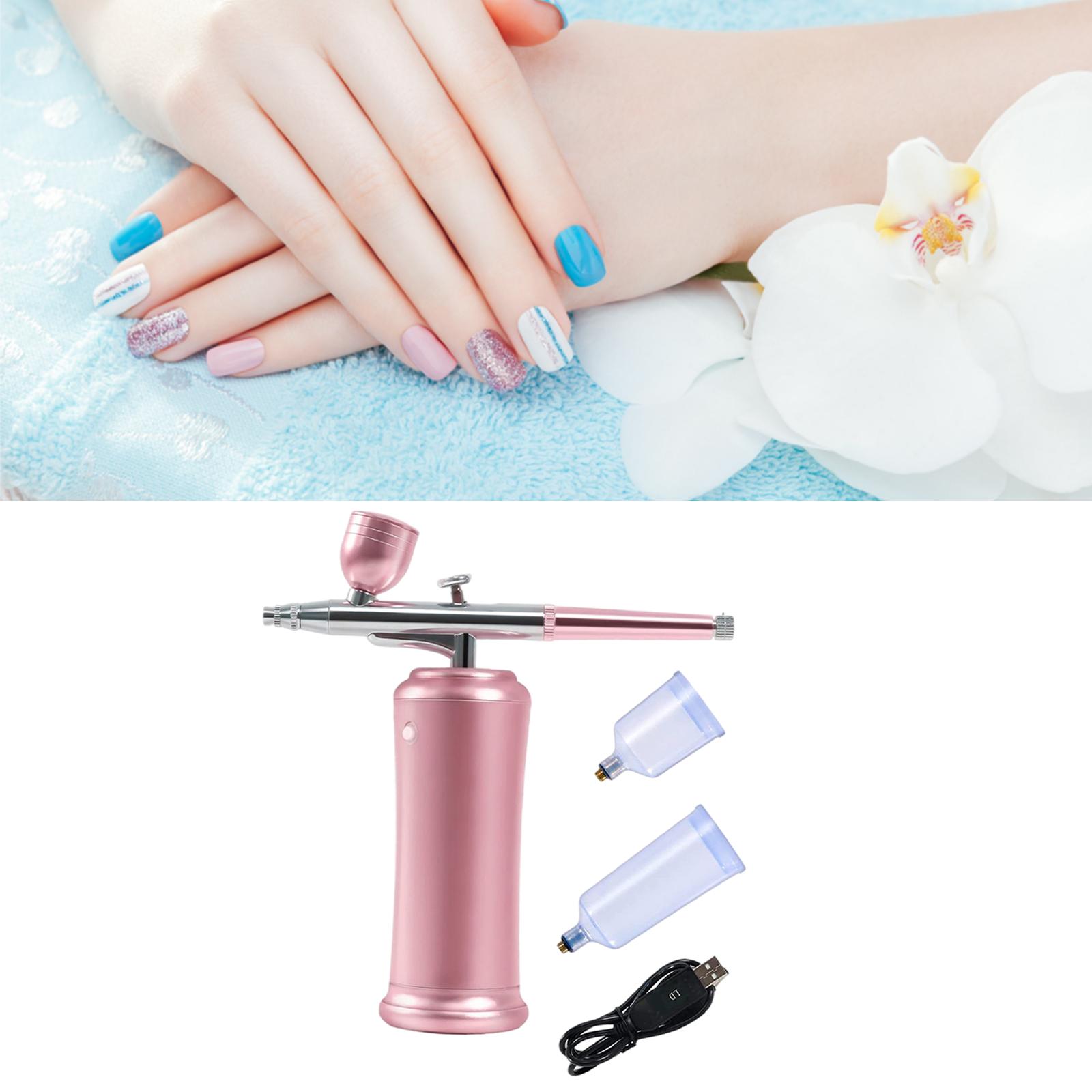 Cordless Portable Airbrush Kit Fog Mist Sprayer Rechargeable Mini Air-Brush Paint Spray Gun for Nail Art Barber Cake Tattoo