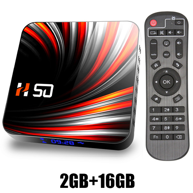 Android 10 TV Box 4GB 4K H.265 Media Player 3D Video 2.4G&5GHz Dual Band Wifi Bluetooth Smart TV Box Set Top Box