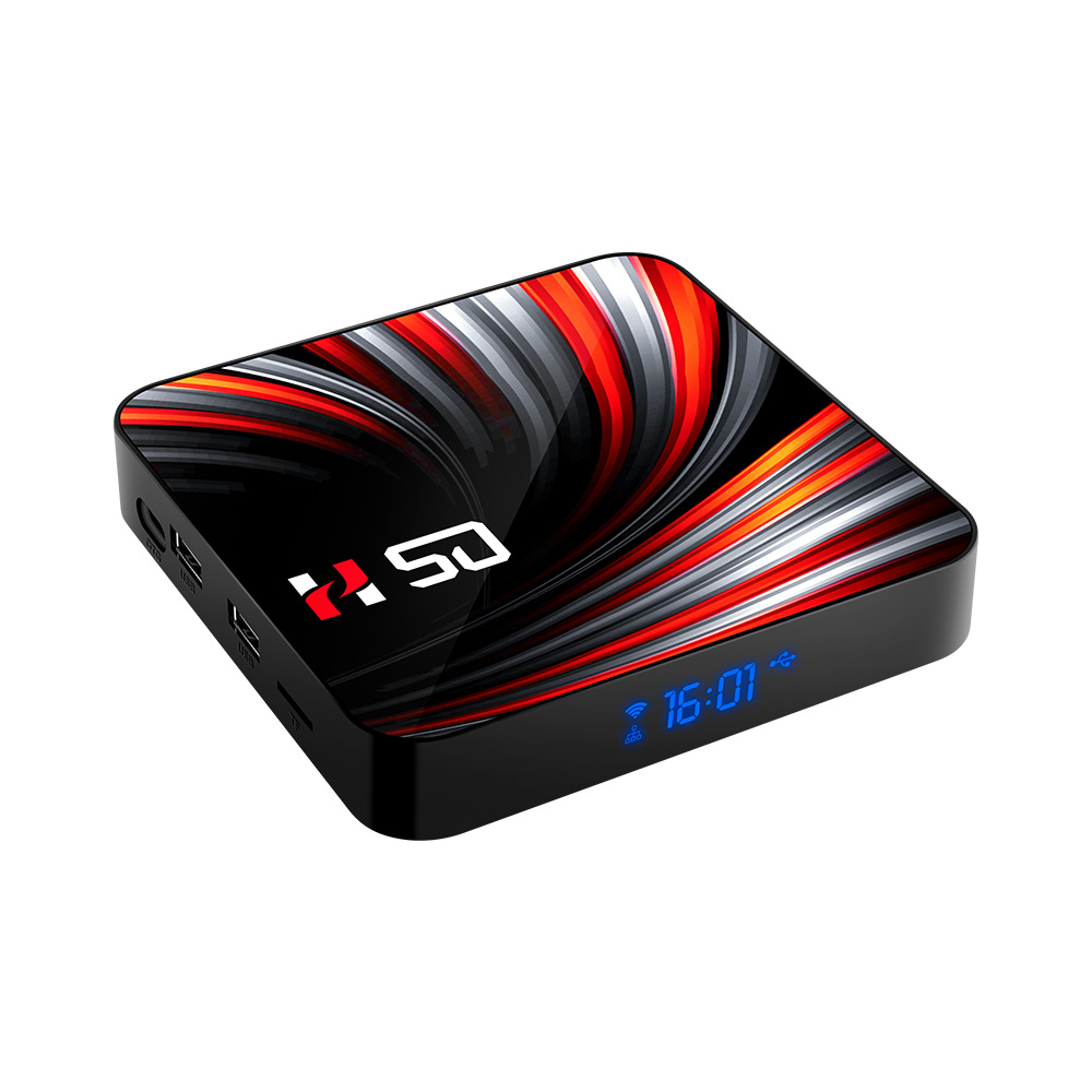 Android 10 TV Box 4GB 4K H.265 Media Player 3D Video 2.4G&5GHz Dual Band Wifi Bluetooth Smart TV Box Set Top Box