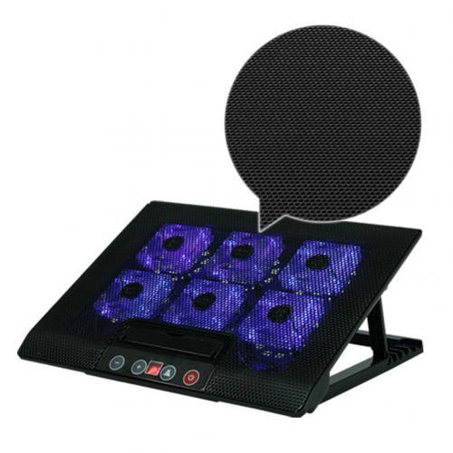 Notebook Radiator Air cooler laptop Stand with 6 fans Computer cooler Fan Base mute Suitable for 12-18 inch cooling pad