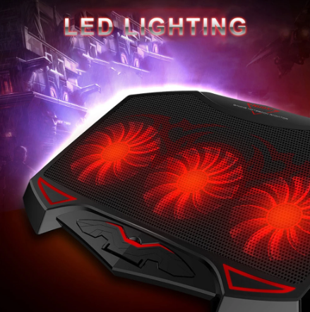 Laptop Air-cooled Three Fans LED Lighting Adjustable Angle USB Laptop Cooler Fan Cooling Stand Bracket Base