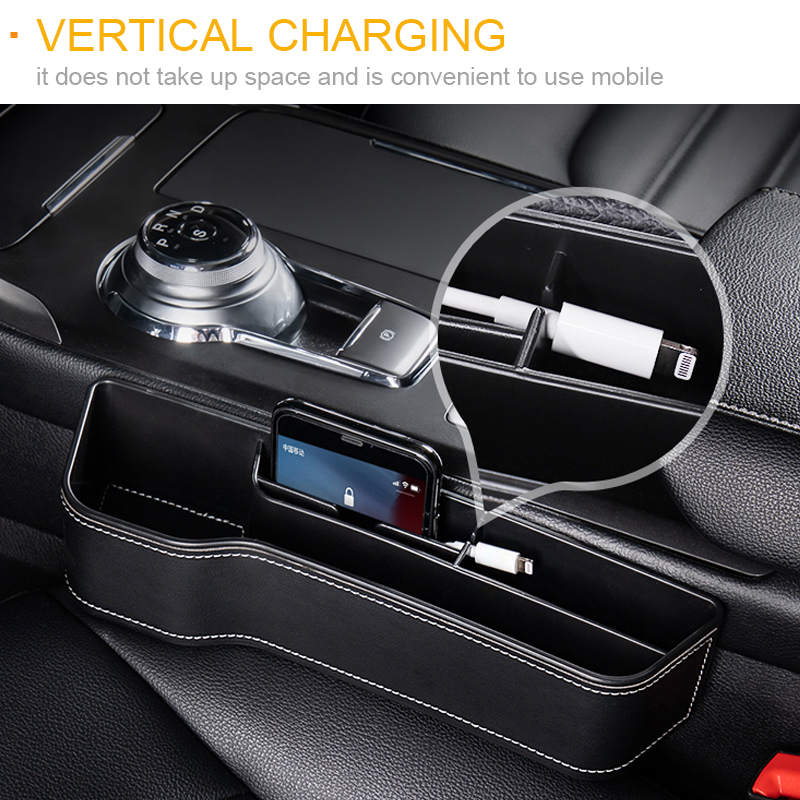 Car Seat Crevice Storage Box Seat Gap Slit Pocket Catcher Organizer Universal Car Seat Organizer Card Phone Key Holder Pocket