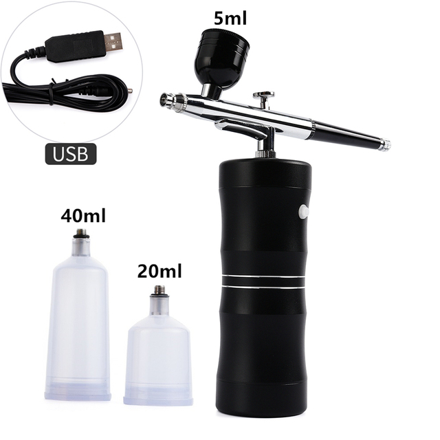 Portable Mini Airbrush Facial Water Oxygenation Machine Nano Spray Facial Moisturizing Rejuvenation Nail Tattoo Craft Cake