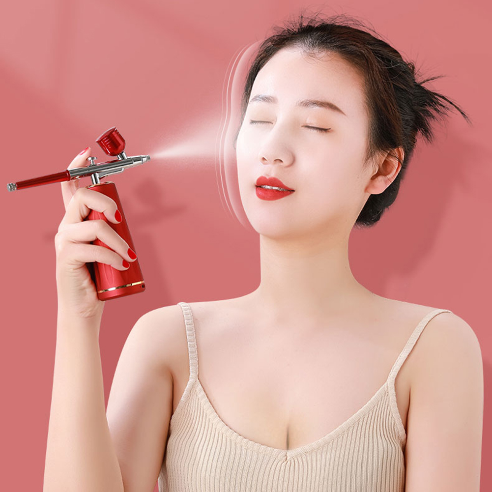 Facial Airbrush Water Oxygen Injector Machine Compressor Nano Fog Mist Sprayer Makeup Infusion Apparatus Cake Nail Art Spray Gun