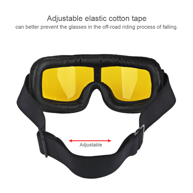 Foldable Retro Motorcycle Goggles Vintage Moto Biker Cycling Goggles Scooter Glasses