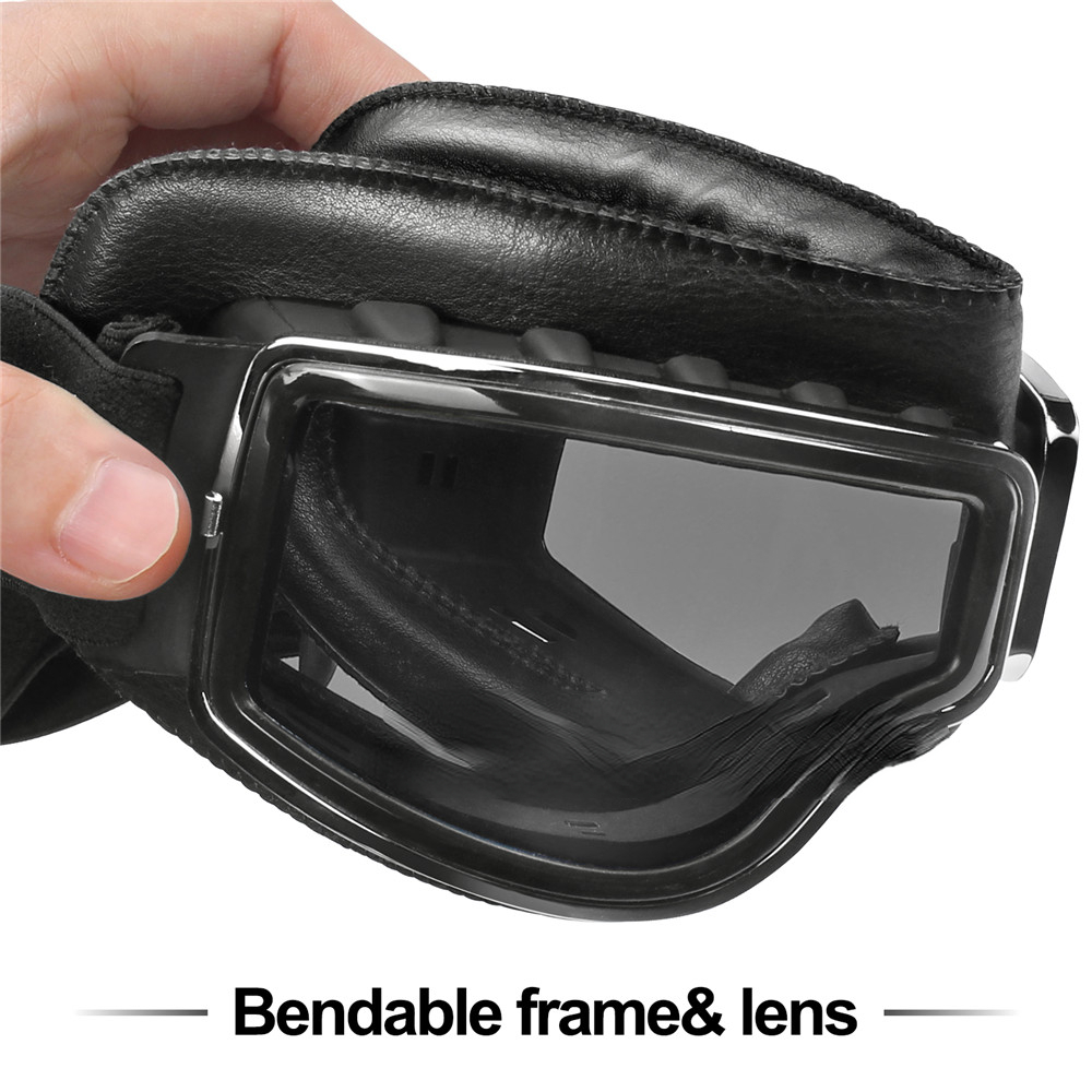 Vintage Motorcycle Glasses Windproof Retro Motocross Cycling Outdoor Dirt Bike Goggles Eye Protection Sunglasses Eyeglasses