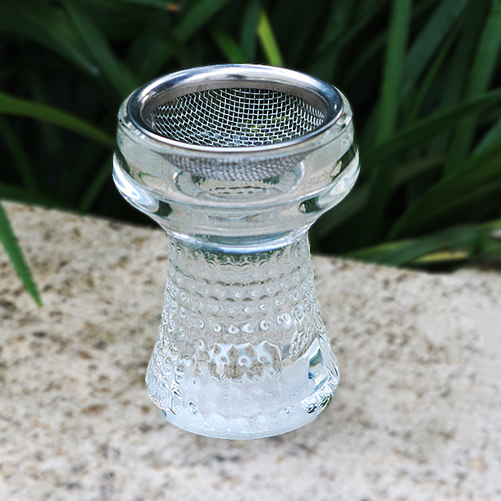 Kitchen Dining room appliances Clear Glass Hookah Bowls Premium Shisha Tobacco Bowl With Stainless Steel Mesh Chicha Narguile Accessories