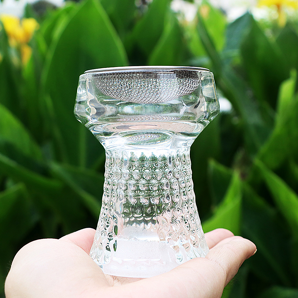 Kitchen Dining room appliances Clear Glass Hookah Bowls Premium Shisha Tobacco Bowl With Stainless Steel Mesh Chicha Narguile Accessories