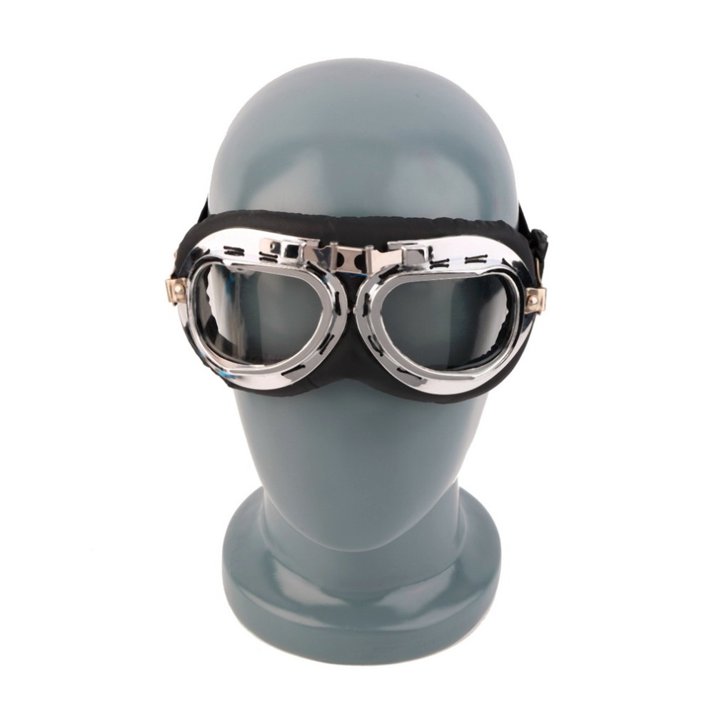 Anti-UV Vintage Motorcycle Goggles Pilot Biker Helmet Sunglasses Scooter Cruiser ATV Glasses Off-Road Motocross Racing Eyewear