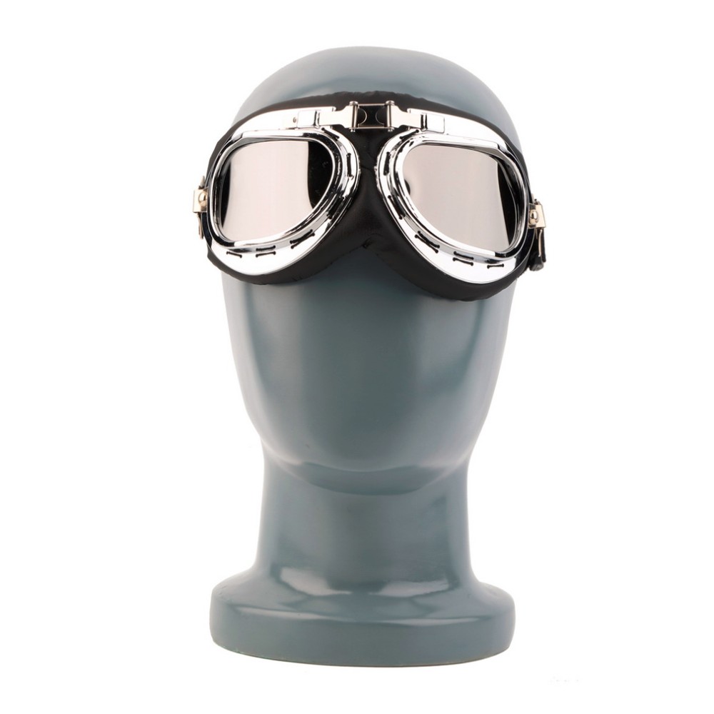 Anti-UV Vintage Motorcycle Goggles Pilot Biker Helmet Sunglasses Scooter Cruiser ATV Glasses Off-Road Motocross Racing Eyewear