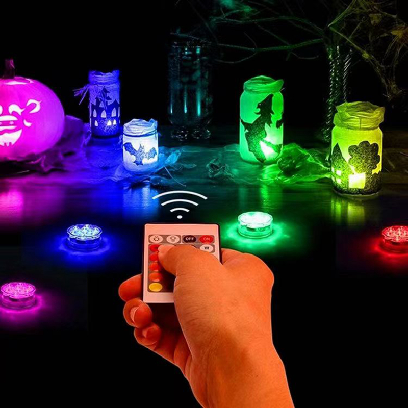 RGB Hookah Shisha LED Light Underwater Lights Pool Lamp Christmas Party Decoration With Remote Control 16 Colors