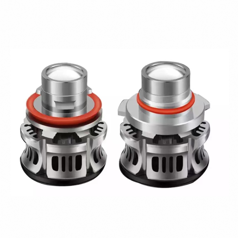 2pcs LED Project Headlight Car Lamp H11 LED Bulb Projector Lens Devil Angel Eyes Fog Light 6500K