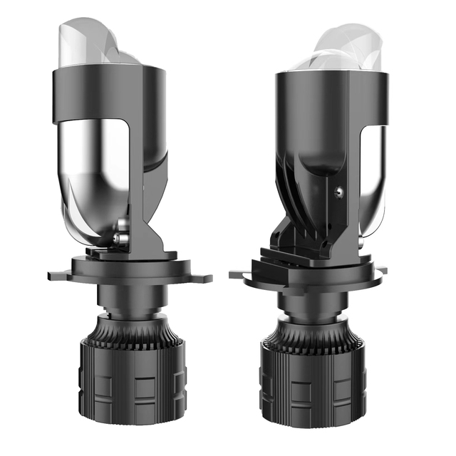 2pcs H4 LED Dual Lens Canbus Headlight Bulbs Mini Projector Len for Car  Fan Auto Hi/Lo Headlamp Spotlight