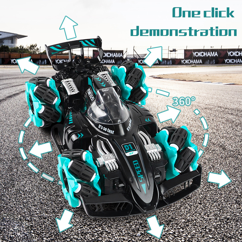 4WD Spray Drift Remote Control Car 360 Degrees Rotation Stunt High Speed RC Car Cross Country Climbing Light Music