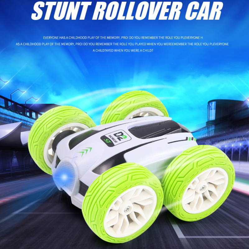 RC Crawler Car  Stunt Drift Buggy Double Sided Remote Control Electric Roll Mini High Speed 360 Degree Flip Kids Toy