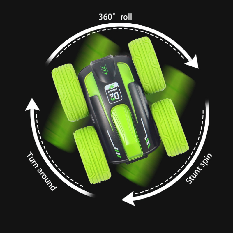 RC Crawler Car  Stunt Drift Buggy Double Sided Remote Control Electric Roll Mini High Speed 360 Degree Flip Kids Toy
