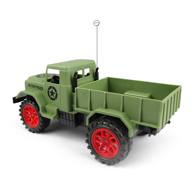 Military Pickup Truck Electric Remote Control Vehicle Simulation RC Car Model Two Way RC Toys For Boys