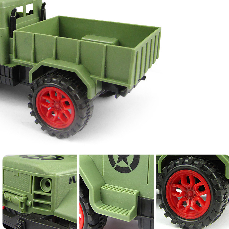 Military Pickup Truck Electric Remote Control Vehicle Simulation RC Car Model Two Way RC Toys For Boys