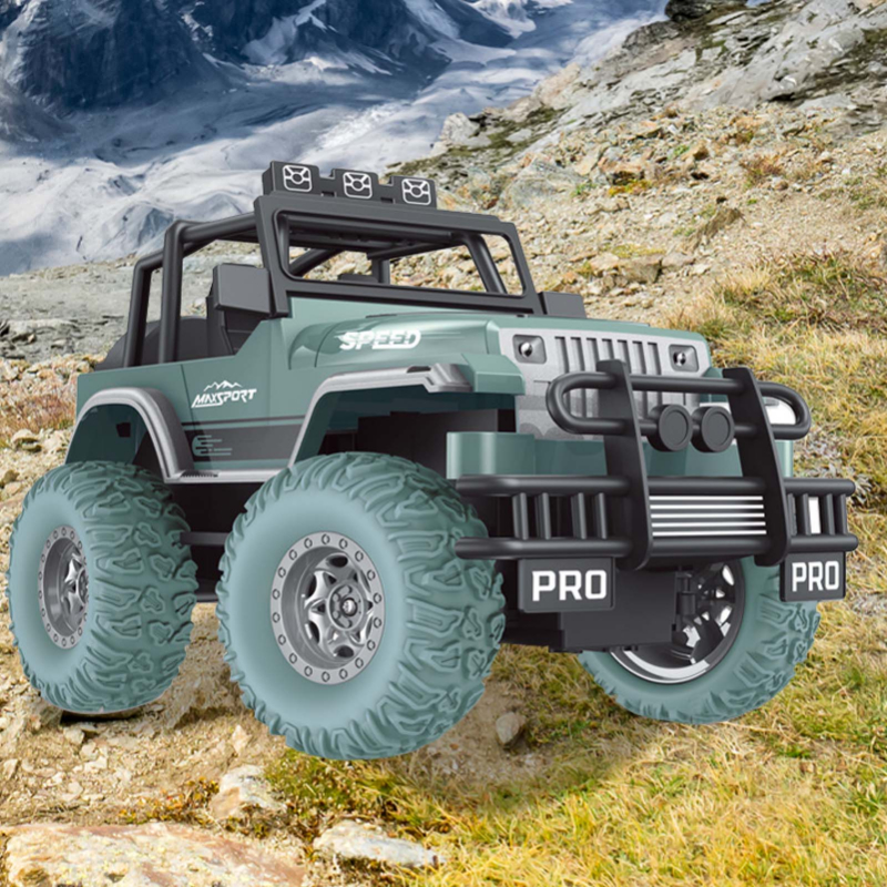 Cool Remote Control Car With Light All Terrains Off Road RC Vehicle Truck Crawler Rechargeable Car Toy For Boys Kids And Adults