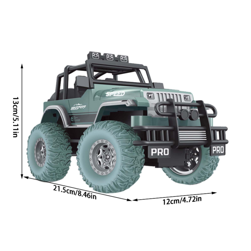 Cool Remote Control Car With Light All Terrains Off Road RC Vehicle Truck Crawler Rechargeable Car Toy For Boys Kids And Adults