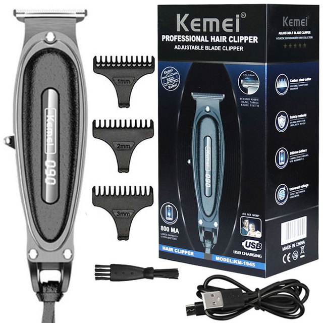 KM1945 LCD powerful barber shop hair trimmer for men electric beard trimmer rechargeable clipper hair cutting machine