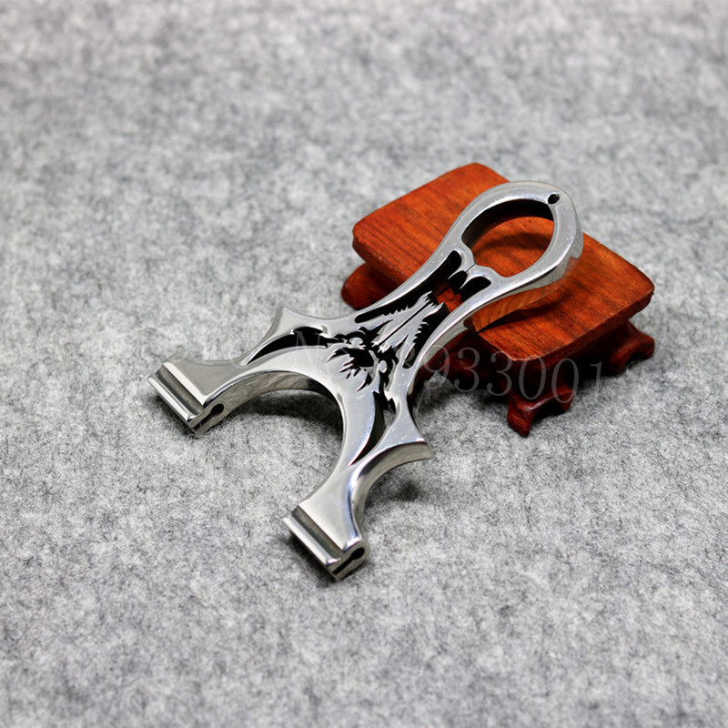 New outdoor hunting shooting multi-purpose free tied flat rubber 304 stainless steel outdoor slingshot