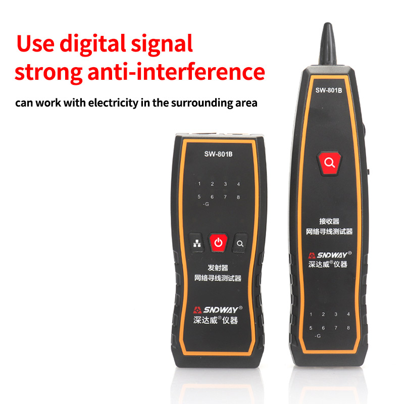 New Handheld Network Cable Tracker RJ45 Tester Lan Cable Finder RJ11 Locator Ethernet Wire Tracker Line Sequence Indicato