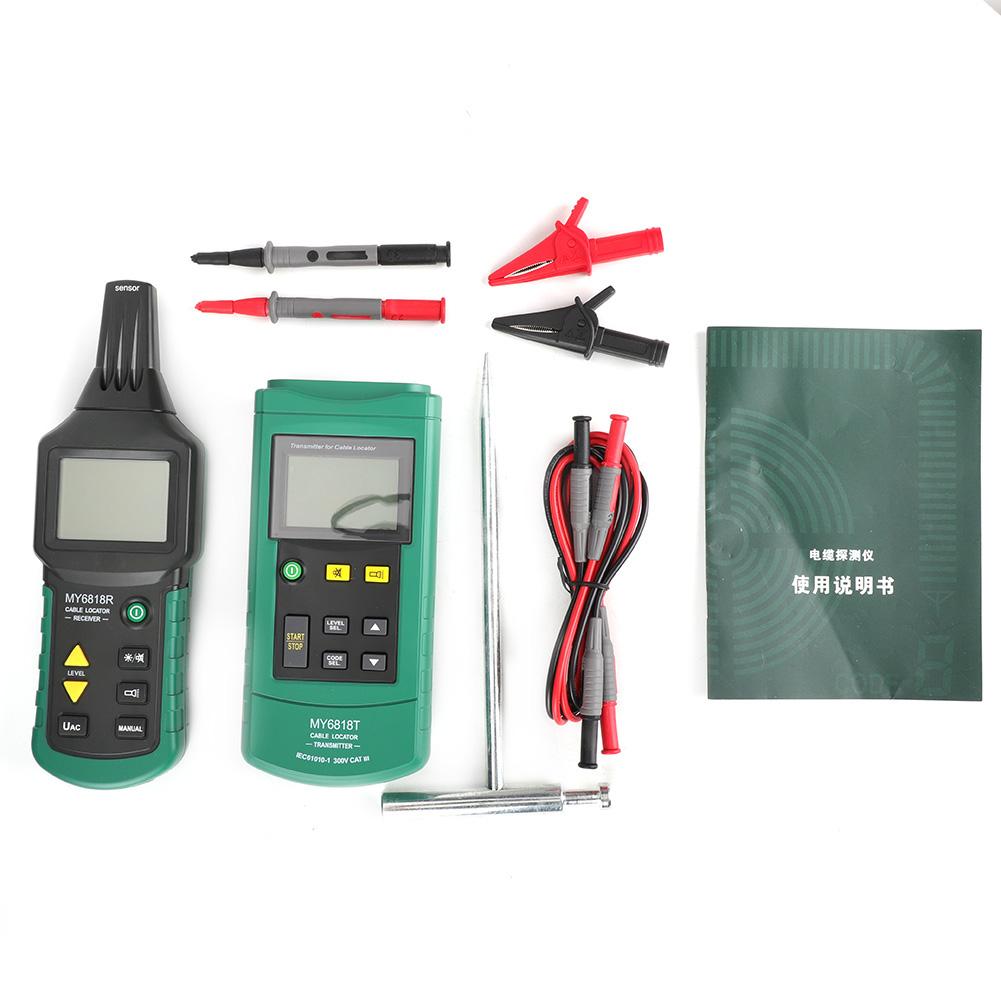 MY6818  Cable Locator 12V-400V AC/DC Wire Cable Locator Metal Pipe Detector Line Tracker Network Tracking Device