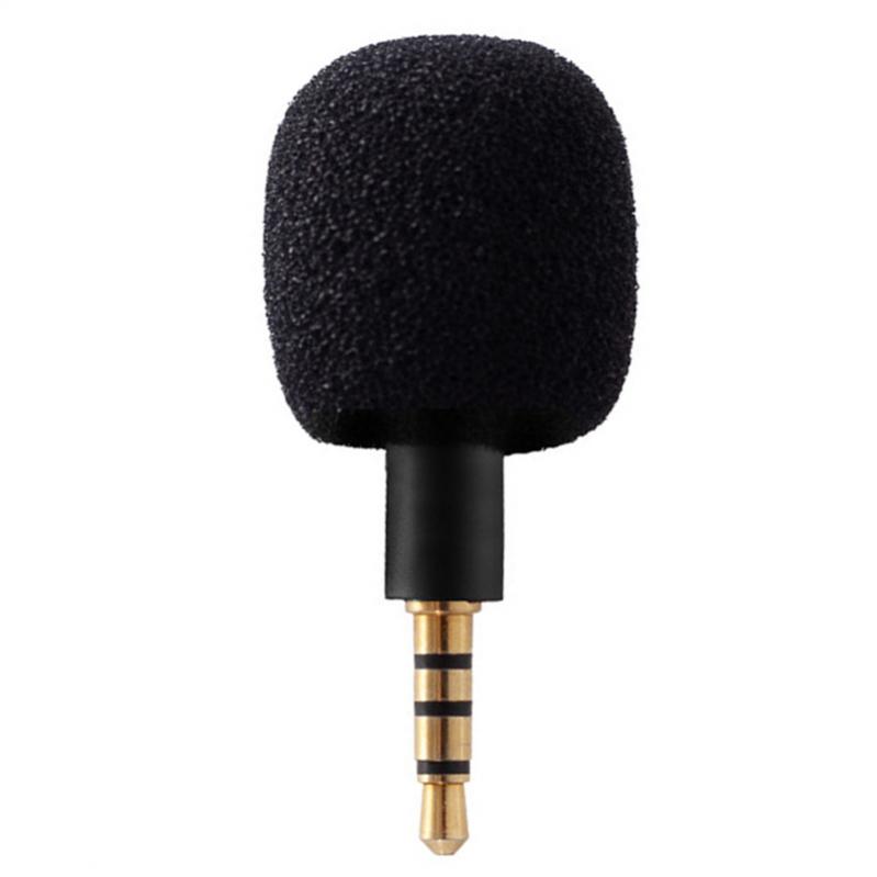 Portable Mini Microphone Mic 3.5mm Aux 4 Pole Metal Capacitance Microphone for Mobile Phone Computer Laptop PC Recording