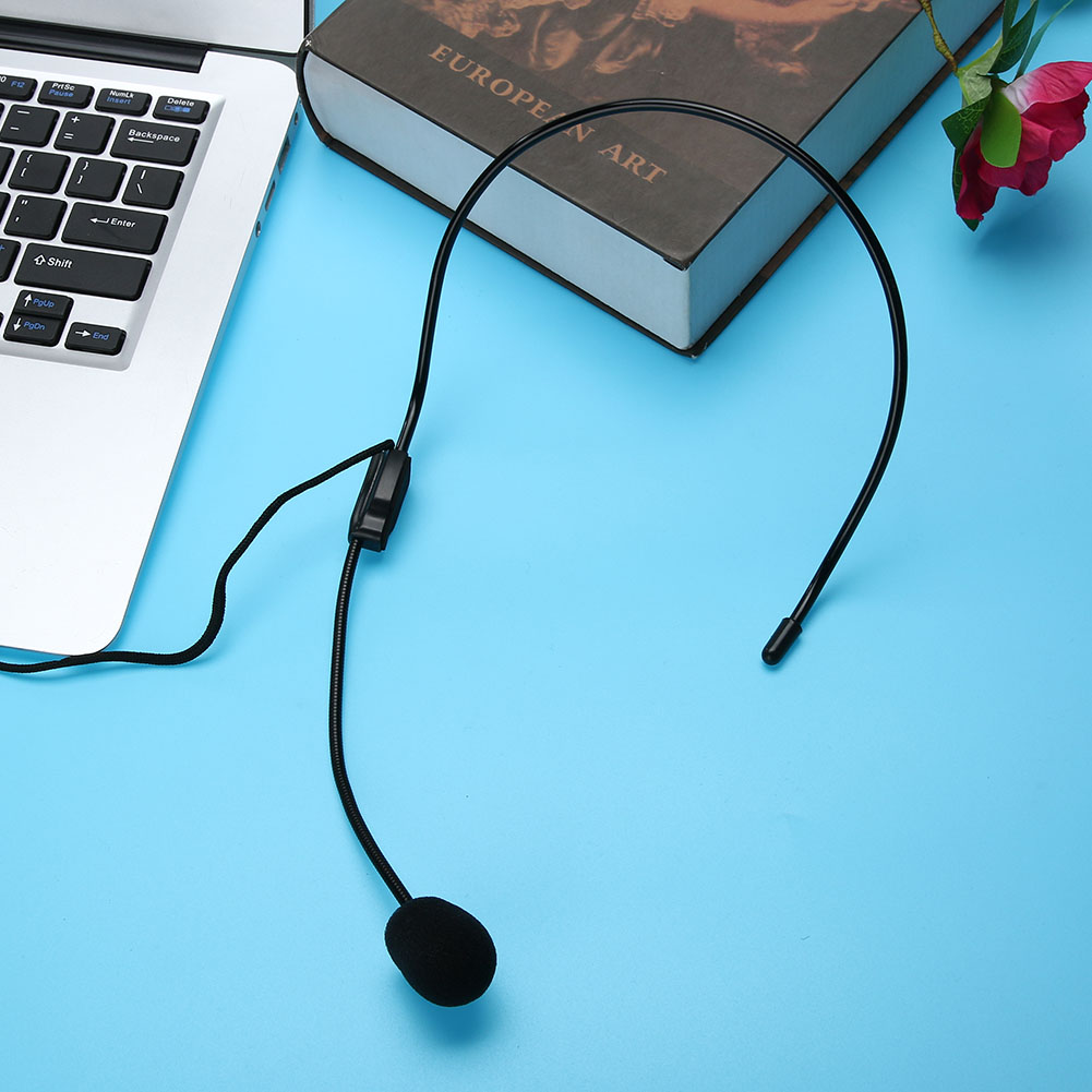 3.5mm head-mounted wired microphone Loudspeaker lavalier microphone Handsfree Teacher Microphone for Teaching Tour Guide