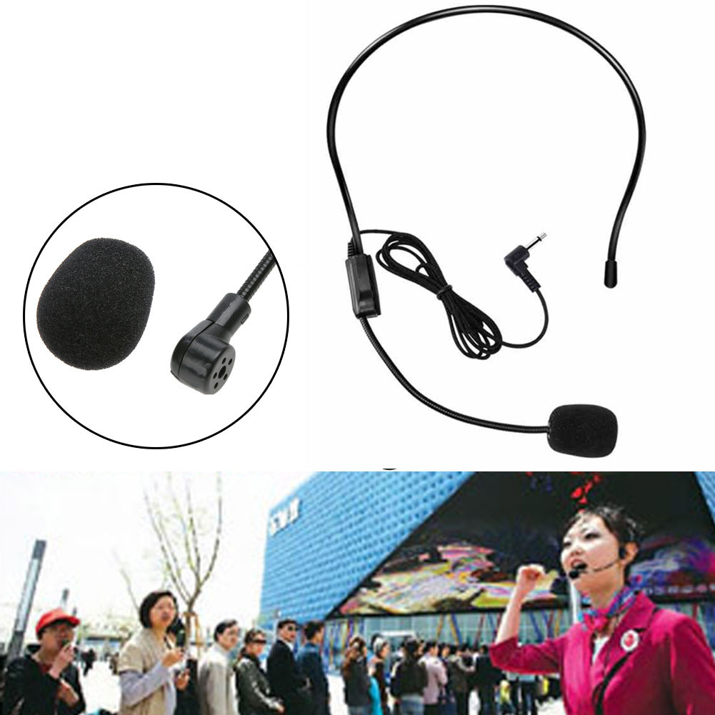 3.5mm head-mounted wired microphone Loudspeaker lavalier microphone Handsfree Teacher Microphone for Teaching Tour Guide