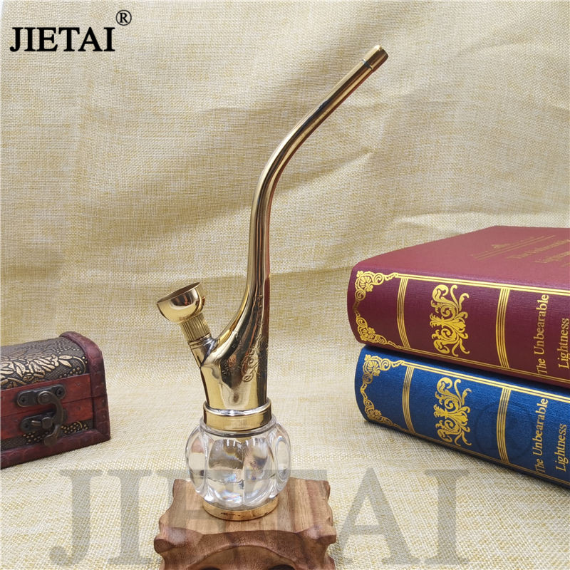 Brass Dual-use Mini Hookah Shisha Chicha Smoke Pipe Cosy Moment Cigarette Filter Tube  Smoking Water Pipes Kitchen Dining room appliances