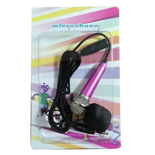 Portable 3.5mm Stereo Studio Microphone KTV Karaoke Mini Microphone For Cell Phone Laptop PC Desktop Small Size Microphone