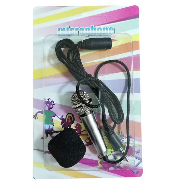 Portable 3.5mm Stereo Studio Microphone KTV Karaoke Mini Microphone For Cell Phone Laptop PC Desktop Small Size Microphone