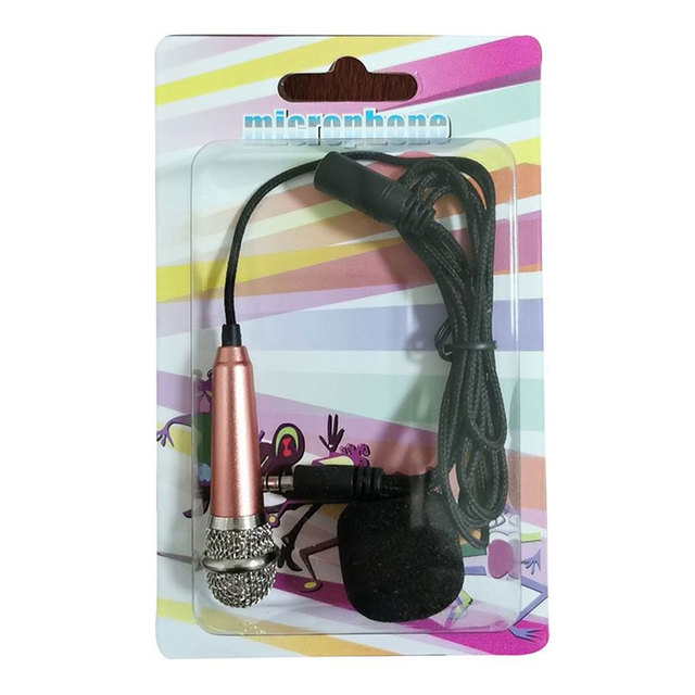 Portable 3.5mm Stereo Studio Microphone KTV Karaoke Mini Microphone For Cell Phone Laptop PC Desktop Small Size Microphone