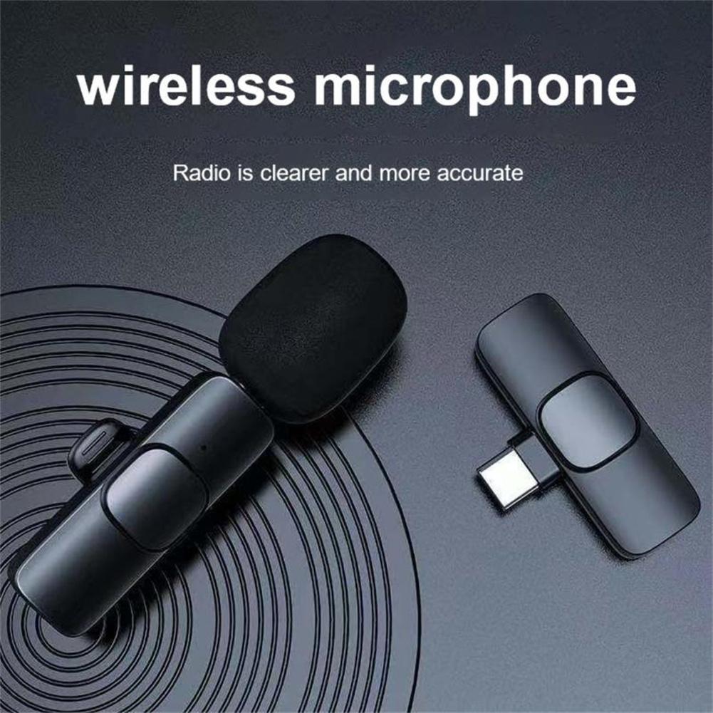 Portable Wireless Lavalier Microphone Noise Reduction 48khz Real-time Radio Mini Type-c Mic Compatible For Android Phone Camera