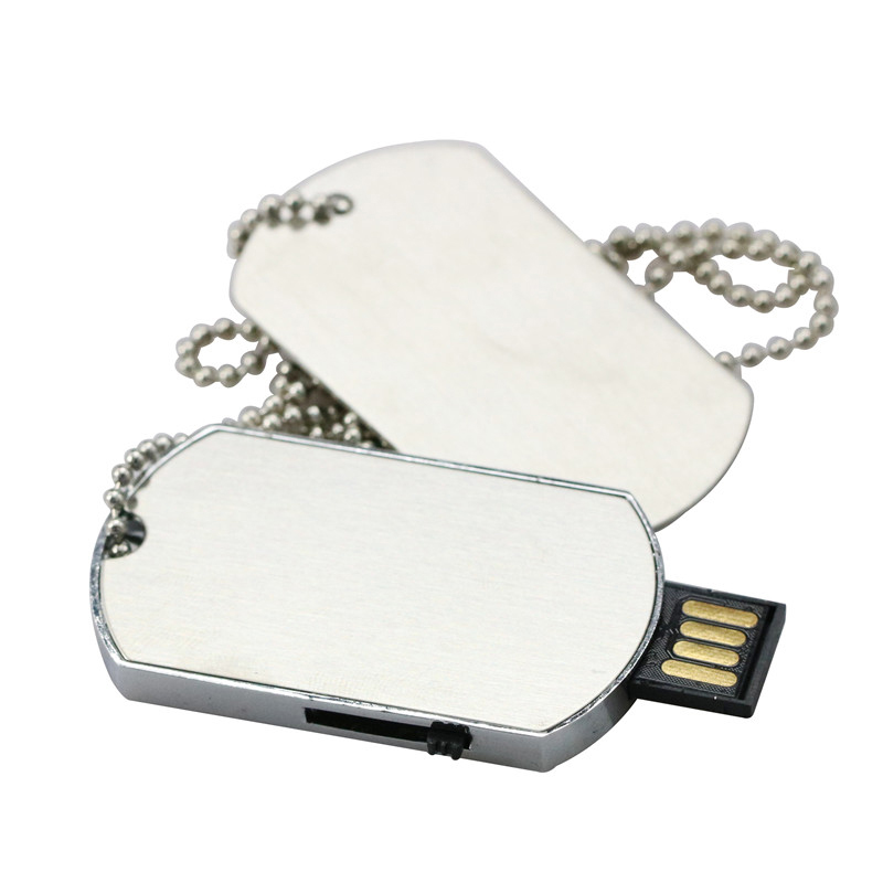 Necklace Military Tag Shape USB Flash Drive PenDrive Memory Stick Disk Pen Drive 4GB 8GB 16GB 32GB Funny U Disk Flash Man Gift
