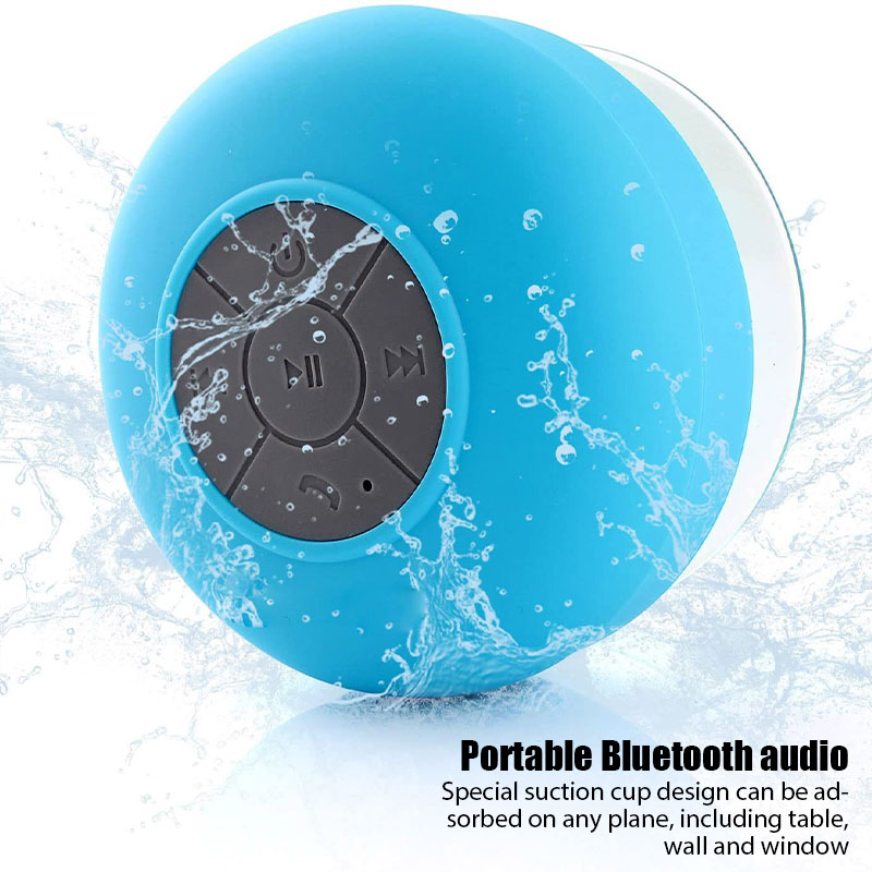 Mini Bluetooth Wireless Speaker BTS-06 Waterproof Adsorbed Sound Box for Shower Bathroom  Portable Speaker for Car OfficeOutdoor