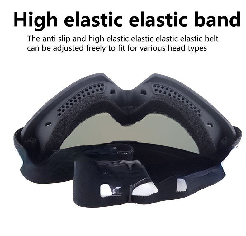 Ski Snow Bike Motorcycle Face Mask Goggles Motocross Motorcycle Open Face Detachable Goggle for Helmets Glasses