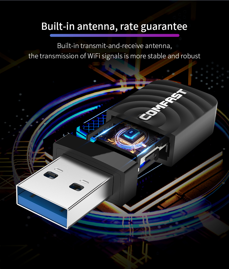 650Mbps USB Wifi Adapter 2.4G&5GHz Dual Band  802.11AC Wireless Network Card Wi fi Antenna Wifi Receiver For Laptop Desktop PC