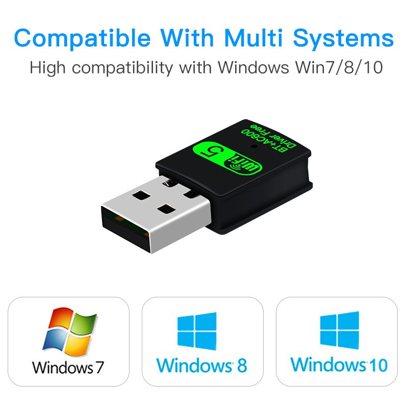 600Mbps USB WiFi Bluetooth 5.0 Adapter 2in1 Dongle Dual Band 2.4G&5GHz USB WiFi 5 Network Wireless Wlan Receiver DRIVER