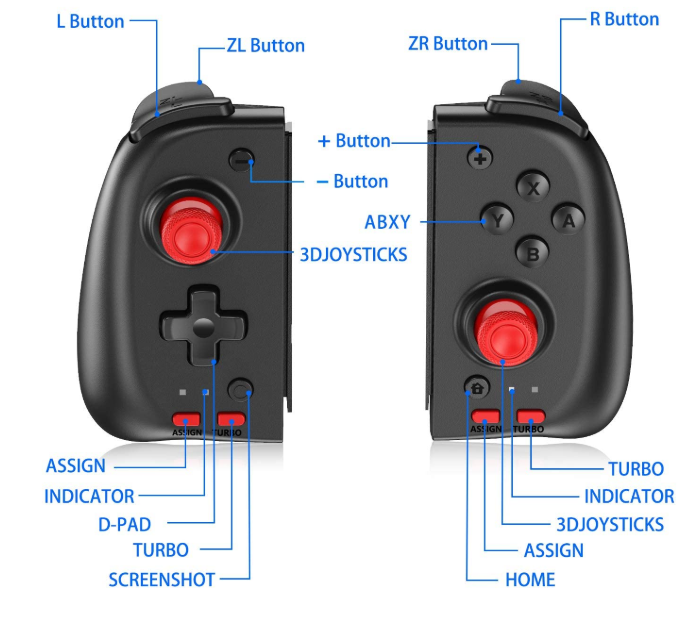 Handheld Grip Joystick Switch Gamepads For Switch /Switch Oled Video Games Joy-Con Joypad Controller