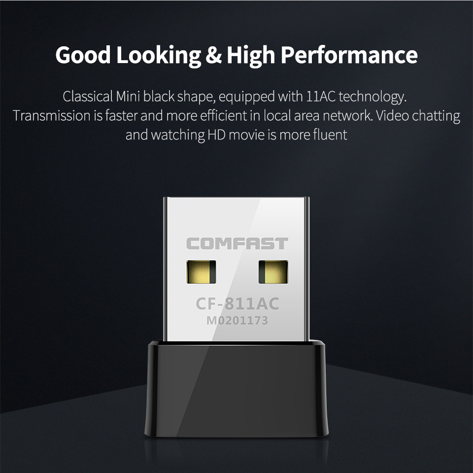 USB Wifi Adapter 650Mbps Wireless Network Card Ethernet Antenna Wifi Receiver Nano LAN AC Dual Band 2.4+5GHz for PC Wi-fi Dongle