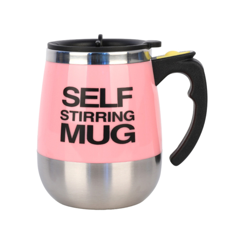 400mL Self Stirring Mug with Lid Automatic Stirring Coffee Cup Electric Stainless Steel Self Mixing Coffee Cup for Coffee Milk