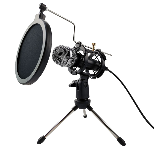 Microphone 3.5mm Wired Home Stereo Desktop Tripod MIC For PC YouTube Video Chatting Gaming Podcasting Recording Meeting