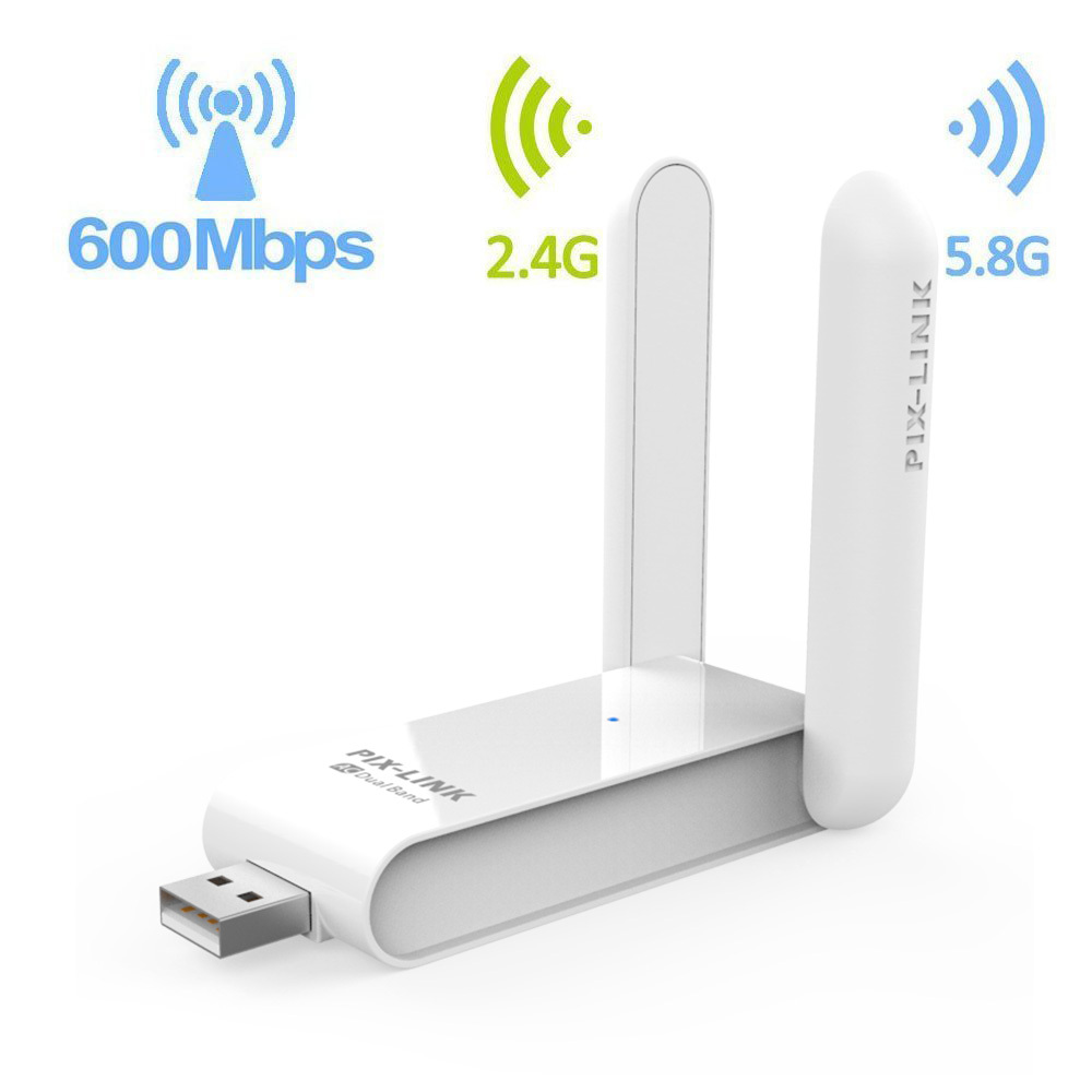 UAC03R 2.4G 5Ghz 600Mbps Usb Wireless Network Card Dongle Antenna AP Wifi Adapter Dual Band Wi-Fi Usb 2.0 Lan Ethernet