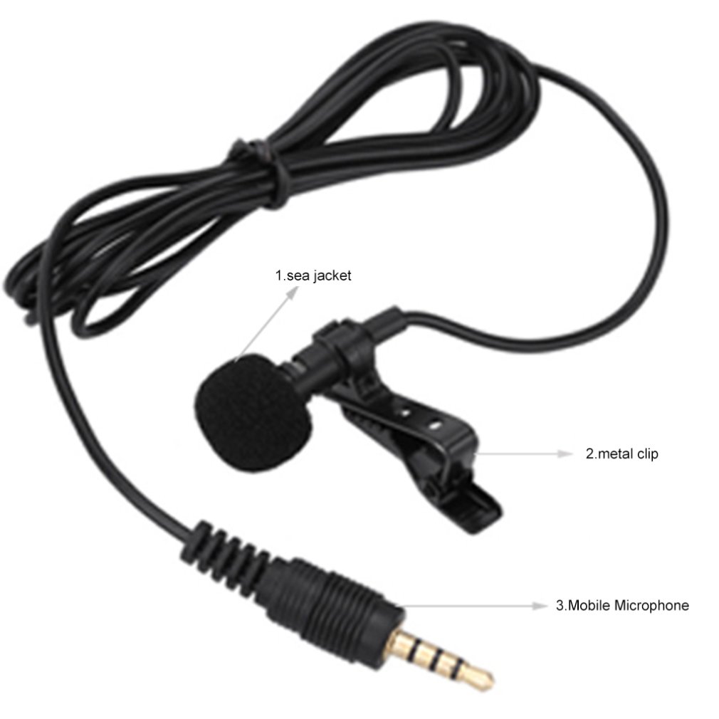 Lavalier Lapel Microphone for Cell Phone DSLR Camera,External Headset Mic for YouTube Vlogging Video/Interview/ Podcast